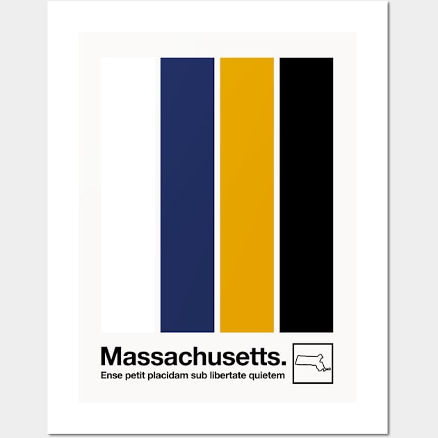 Massachusetts // Original Minimalist Artwork Poster Design Wall Art by DankFutura